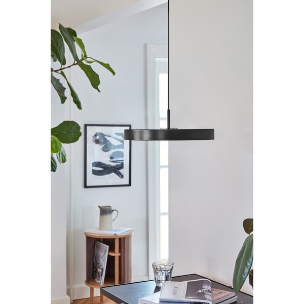 Lustră neagră LED cu intensitate reglabilă cu abajur din metal ø 31 cm Asteria Plus Mini – UMAGE-image-1