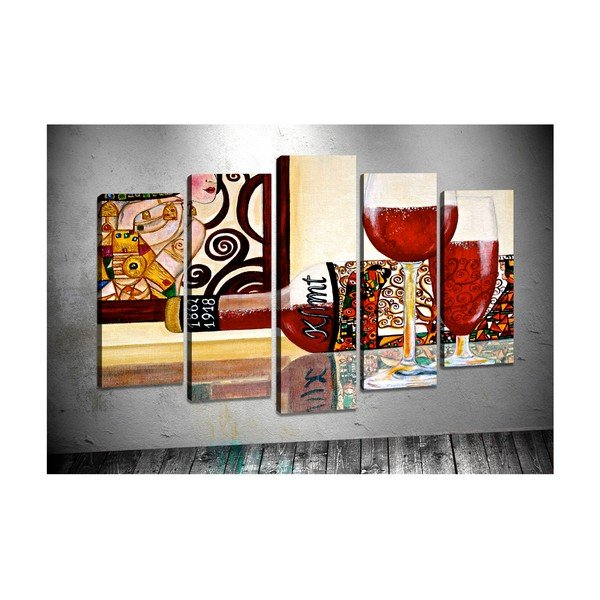 Set 5 tablouri Tablo Center Red Wine