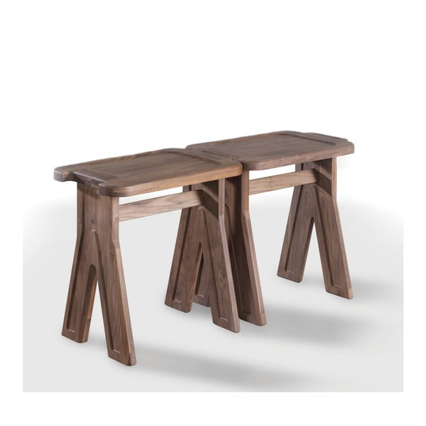 Scăunel din lemn de nuc Wewood - Portuguese Joinery Multibanqueta