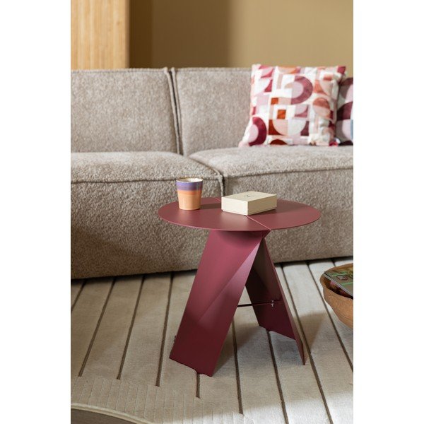 Măsuță auxiliară rotundă din metal 45x46 cm Foldy – Zuiver-image-1