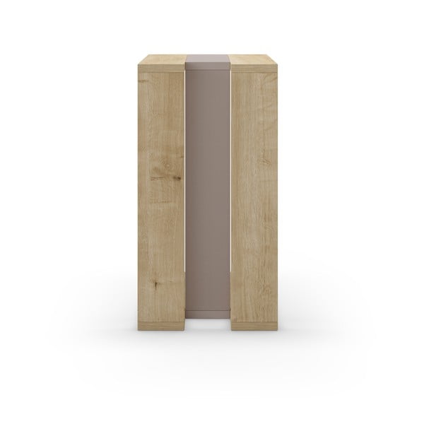 Măsuță auxiliară cu aspect de lemn de stejar 40x30 cm Macha – Marckeric-image-4