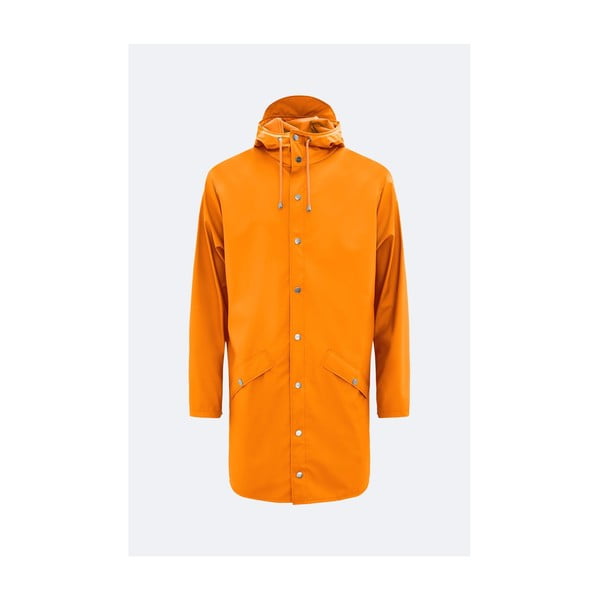 Jachetă unisex impermeabilă Rains Long Jacket, mărime L / XL, portocaliu