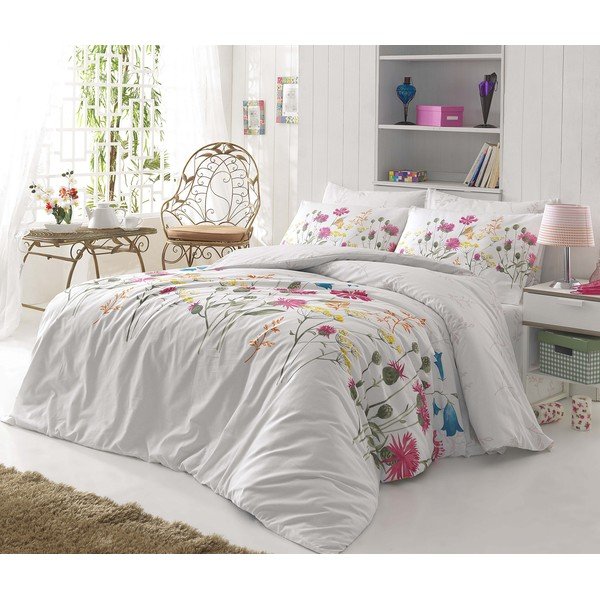 Lenjerie de pat cu cearșaf Benetton, 160 x 220 cm