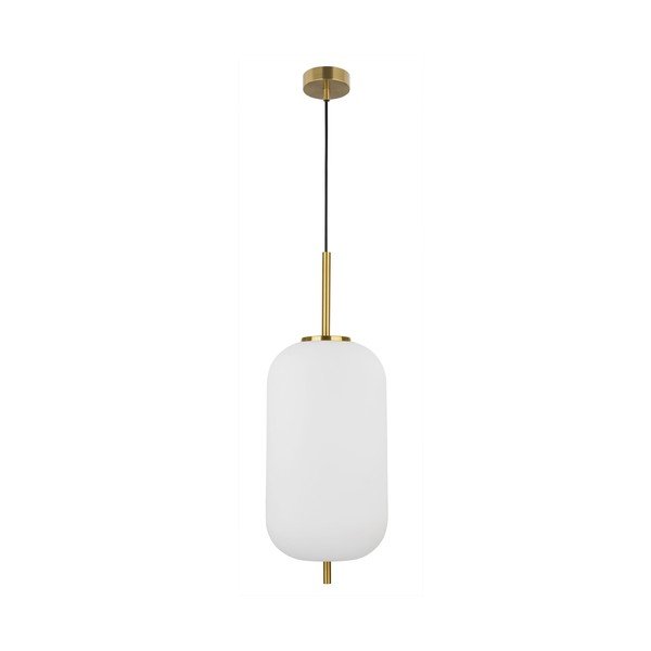 Lustră albă/alămie din sticlă ø 22 cm Lato – Nova Luce