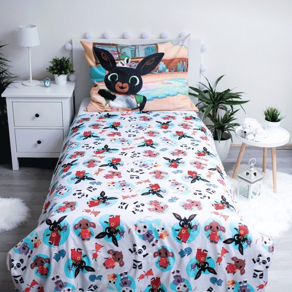 Lenjerie de pat din bumbac pentru copii Jerry Fabrics Bing, 140 x 200 cm-image-3