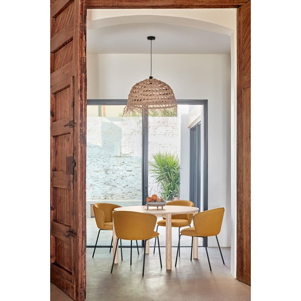 Set de scaune de sufragerie galben muștar 2 buc. tapițat Add – Teulat-image-1