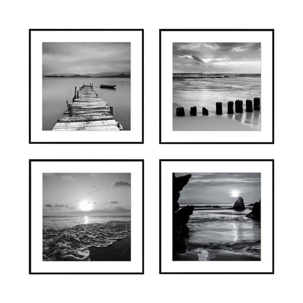 Tablouri 4 buc. 30x30 cm Silence by the Water – knor