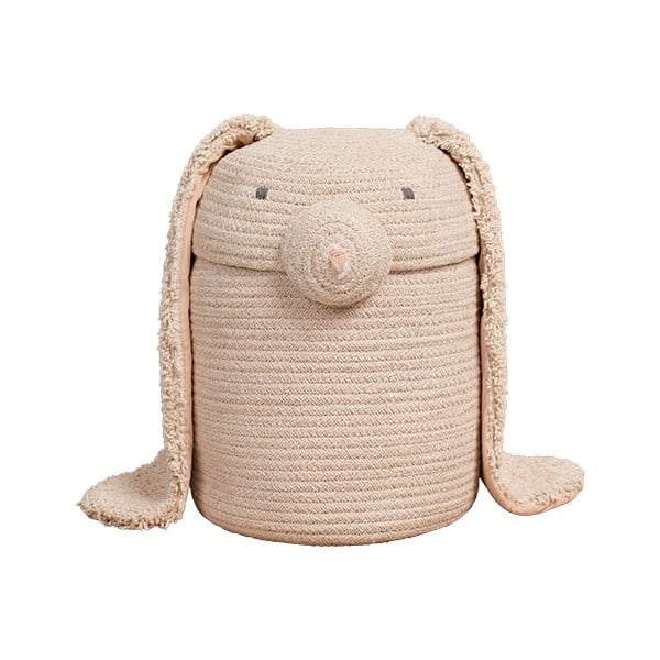 Coș de jucării pentru copii crem din material textil ø 25x30 cm Rita the Rabbit – Lorena Canals