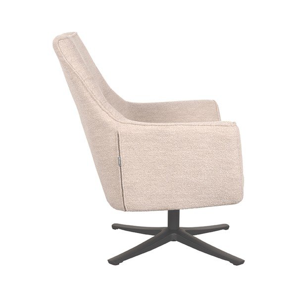Fotoliu bej cu tapițerie din stofă bouclé Tod – LABEL51-image-1