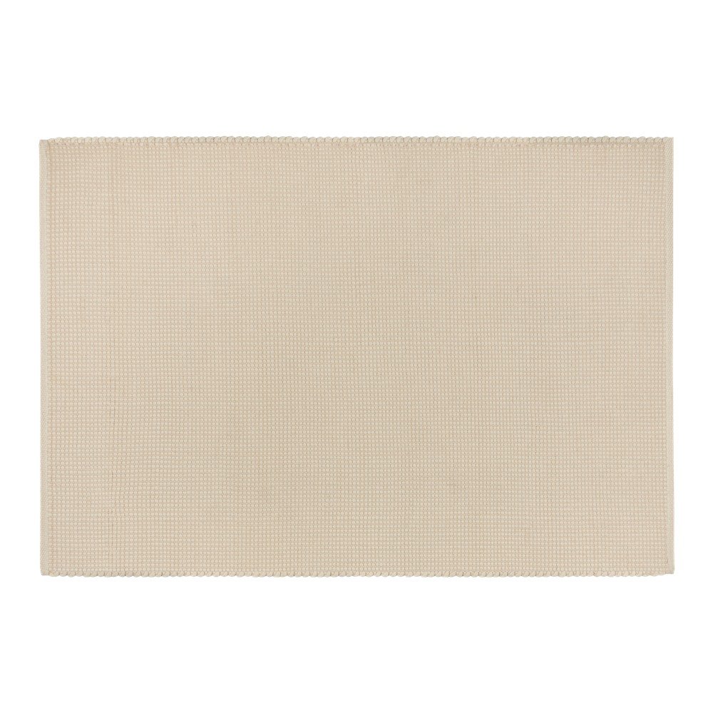 Covor bej țesut manual din lână 140x200 cm Talo – noo.ma