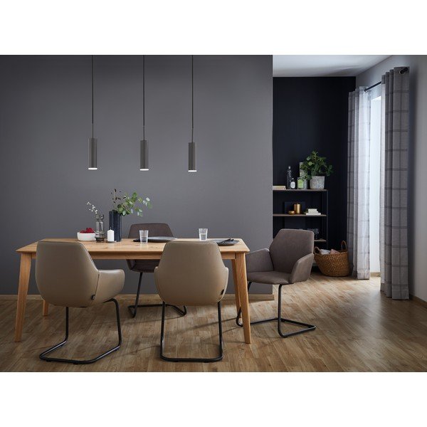 Lustră neagră LED cu intensitate reglabilă Stina – Fischer & Honsel-image-1