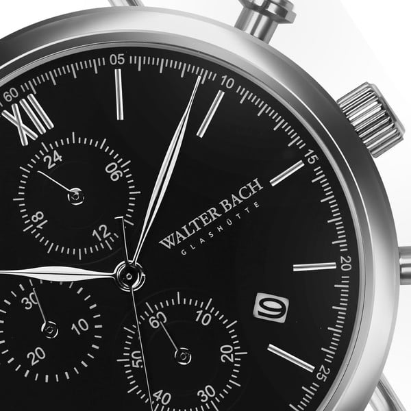 Ceas bărbătesc cu curea din oțel inoxidabil Walter Bach Style, argintiu-image-2