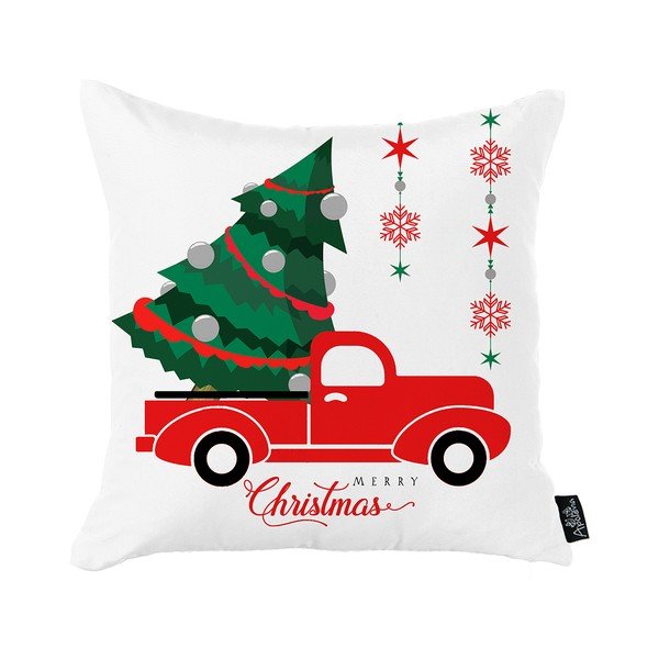 Față de pernă cu model de Crăciun Mike & Co. NEW YORK Honey Christmas Car and Tree, 45 x 45 cm
