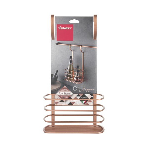 Etajeră suspendată pentru sticle Metaltex Copper-image-1