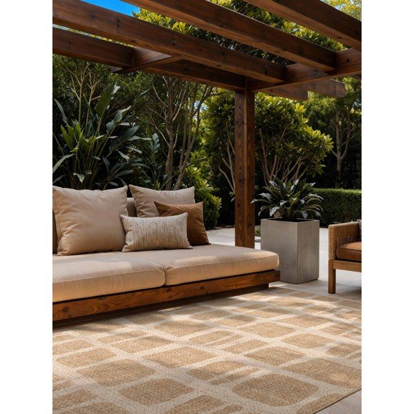 Covor pentru exterior și interior crem/în culoare naturală 160x230 cm Haringey Ruskin – Ted Baker-image-1