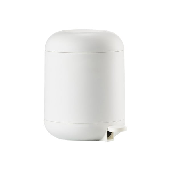 Coș de gunoi alb cu pedală din plastic 4 l Sensu – Zone