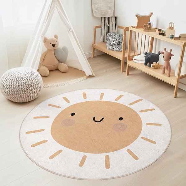 Covor pentru copii lavabil ø100 cm Sunny World – Mila Home-image-4