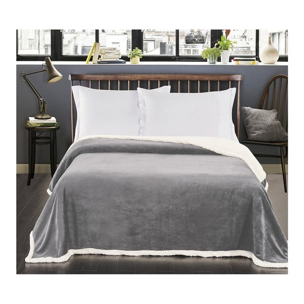 Pătură din microfibră DecoKing Teddy Steel, 170 x 210 cm, gri-image-2
