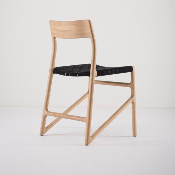 Scaun din lemn masiv de stejar Gazzda Fawn, negru-image-3