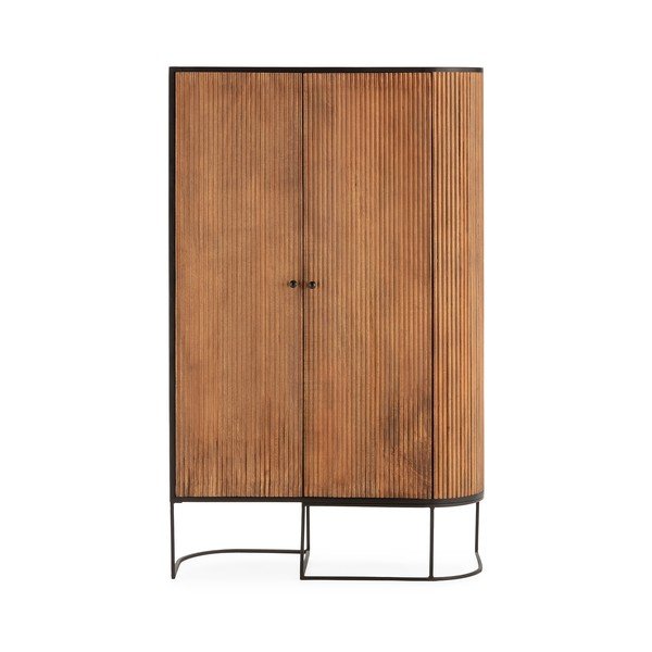 Comodă în culoare naturală din lemn de mango 100x165x40 cm Curve – MOME-image-3