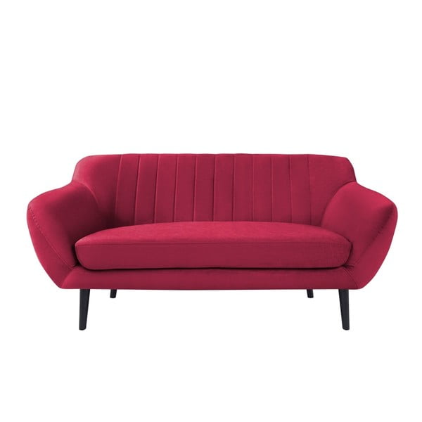 Canapea cu 2 locuri și picioare negre Mazzini Sofas Toscane, roz închis
