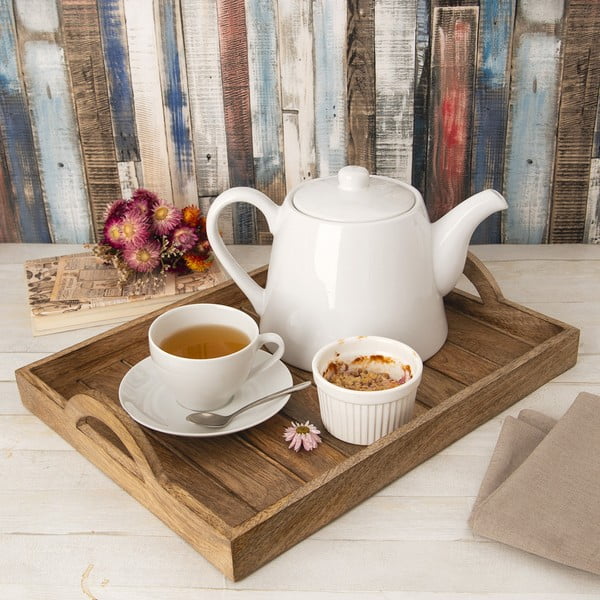 Tavă de servit de servire din lemn 30.5x40.5 cm Mango – Orion-image-1