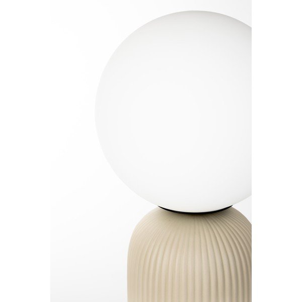 Veioză bej din ceramică cu abajur din sticlă (înălțime 53 cm) Dash – Zuiver-image-4