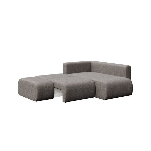 Colțar gri extensibil, cu spațiu de depozitare (cu colț pe partea dreaptă/cu șezlong) Lumine – Ghado-image-3