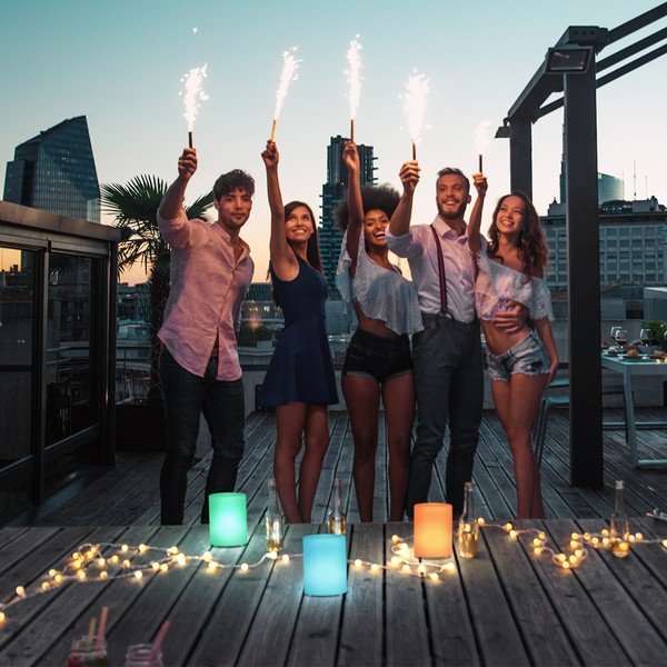 Veioză albă LED (înălțime 15 cm) Ceppo – Fischer & Honsel-image-1