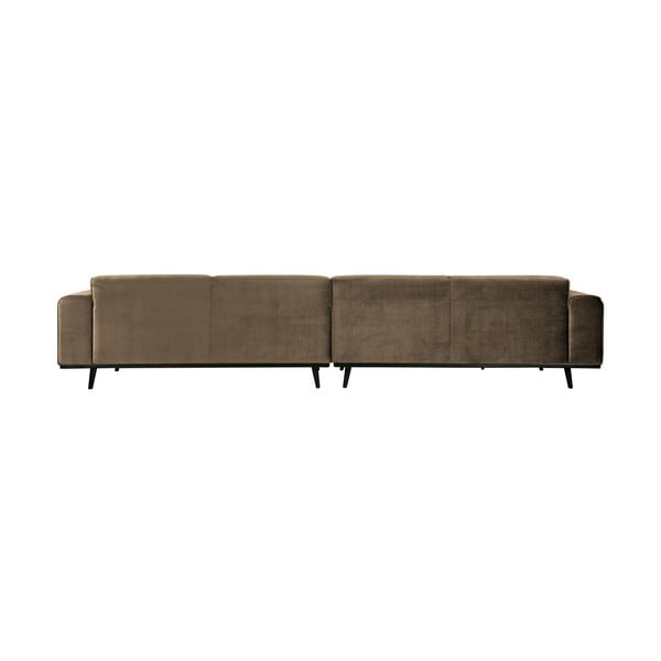 Canapea cu husă din catifea BePureHome Statement, lungime 372 cm, bej-gri-image-2