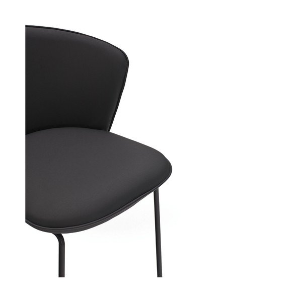 Set de scaune de sufragerie negru 2 buc. tapițat Add – Teulat-image-3