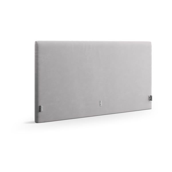 Tăblie de pat gri deschis tapițată 210,5x100 cm Remo – Micadoni 