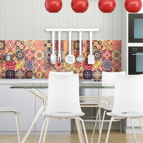 Set 30 autocolante de perete Ambiance Cement Tiles La Valette, 10 x 10 cm-image-3