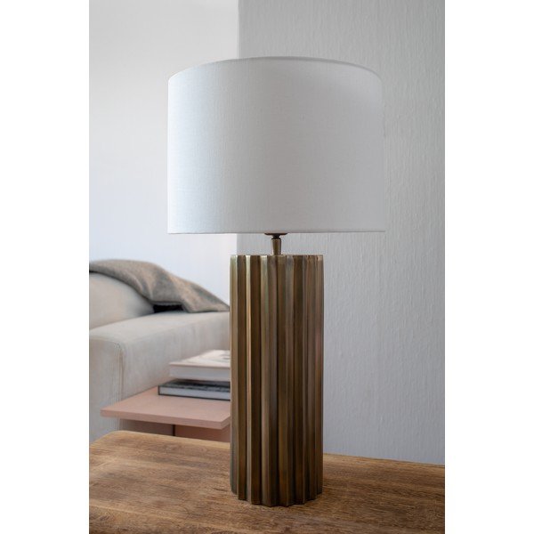 Veioză bronz cu abajur textil (înălțime 60 cm) Hashira – Markslöjd-image-1