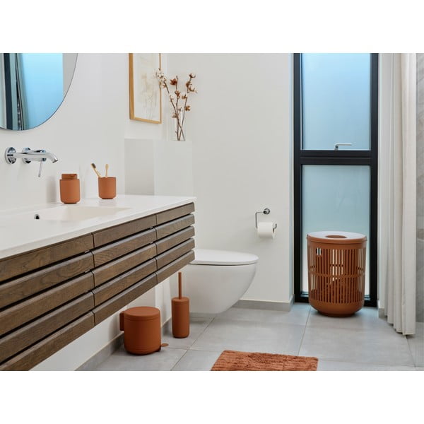 Dozator de săpun lichid portocaliu din gresie ceramică 250 ml Ume – Zone-image-4