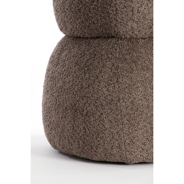 Taburet maro cu tapițerie din stofă bouclé Leyla – Light & Living-image-4
