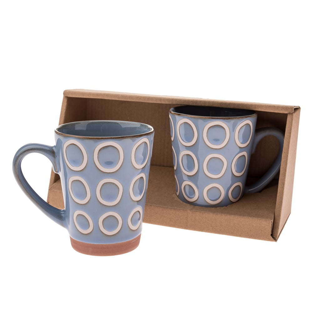 Căni albastre 2 buc. din ceramică 380 ml – Dakls