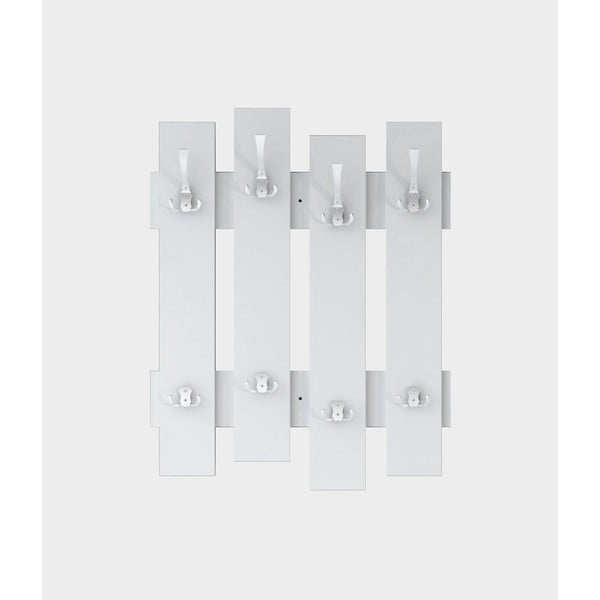 Cuier de perete Fence, lățime 64 cm, alb