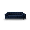 Canapea albastru-închis extensibilă, cu spațiu de depozitare cu tapițerie din catifea 222 cm Bali – Cosmopolitan Design