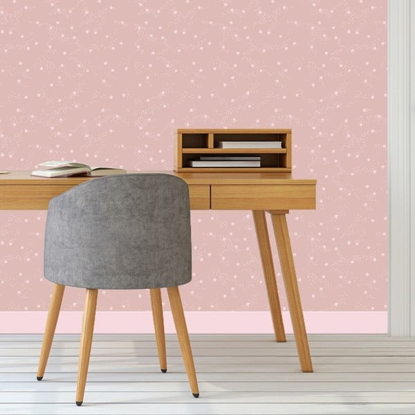 Tapet pentru camera copiilor Art For Kids Constellation, 48 x 1000 cm, roz-image-1