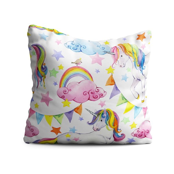 Pernă pentru copii OYO Kids Colorful Unicorn Pattern, 40 x 40 cm