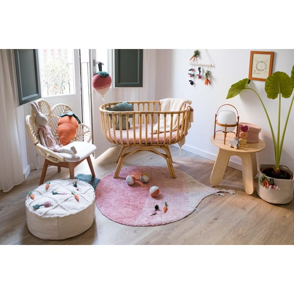 Covor pentru copii roz lavabil/țesut manual din bumbac 100x150 cm Ramona the Radish – Lorena Canals-image-1