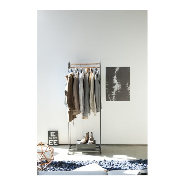 Suport pentru haine negru cu roți din metal Tower – YAMAZAKI-image-1