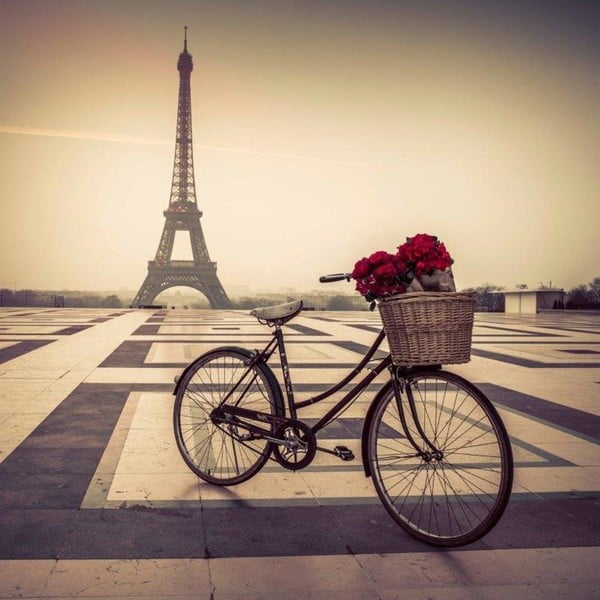 Tablou DecoMalta Bike In Paris, 55 x 55 cm