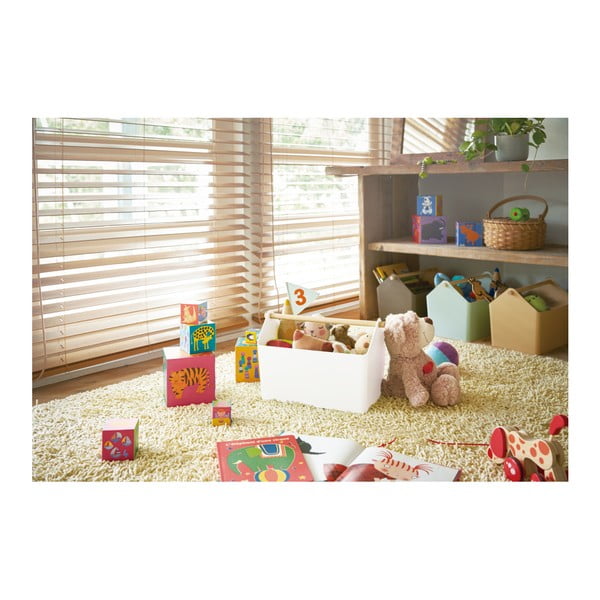 Cutie de depozitare albă/în culoare naturală din plastic 21x37x24 cm Favori – YAMAZAKI-image-3