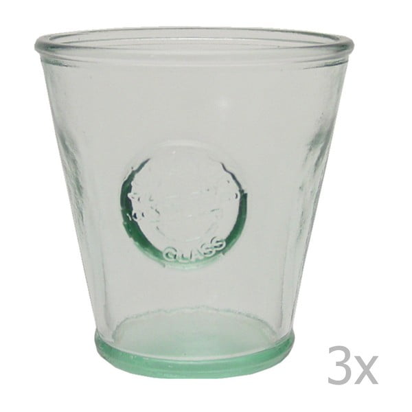 Set 3 pahare din sticlă reciclată Ego Dekor Authentic, 250 ml-image-1