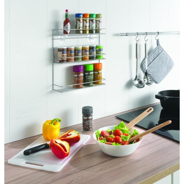 Suport de perete cu trei nivele pentru condimente Metaltex-image-4