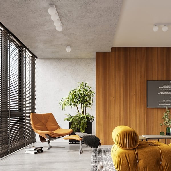 Plafonieră albă cu abajur din sticlă ø 12 cm Umerta – Sollux-image-1