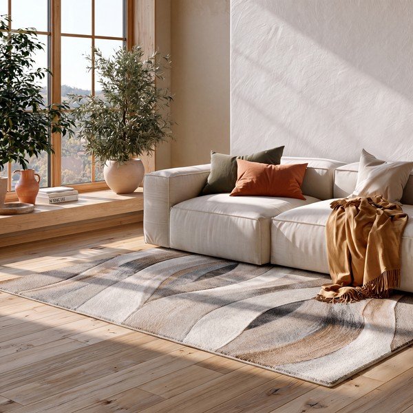Covor bej 140x200 cm Badet – Universal-image-1