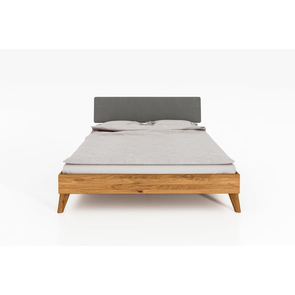 Pat dublu din lemn de stejar 140x200 cm Greg 3 - The Beds-image-2